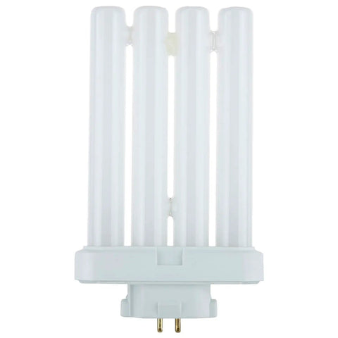 Quad Tube Plug In CFL Lamp 27W 1500 Lumens 6500K Crisp Daylight GX10q4 4 Pin Base
