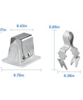 Appliance Door Latch Kit Upgrade 2 Pack For GE And Most Brands Replacement Parts Includes 279570 279570M metal latch and dimensions