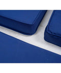 3 Pack Outdoor Patio Replacement Cushions For 4 Piece Wicker Rattan Set Includes Loveseat And Chair Cushions High Elastic Sponge Waterproof And Fade Resistant Navy 36x18x2 And 18x18x2 Inches