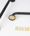 Oil Rubbed Bronze 16 Inch Grab Bar With Anti Slip Grip, Solid Brass Heavy Duty Bathroom Safety Rail For Tub And Shower displayed horizontally