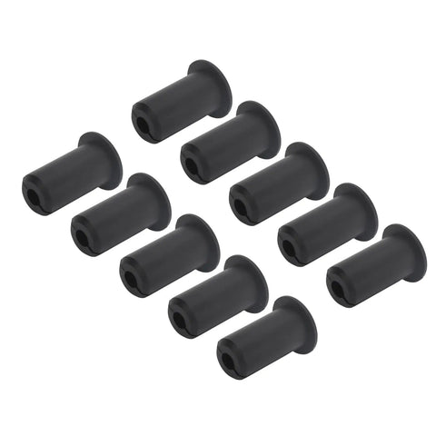 Solid Black Silicone Cable Grommets For Wall Hole Perfect Fit 0.75 Inch Wire Routing Kit Guards Antenna Cables And Series Wires, set of 10