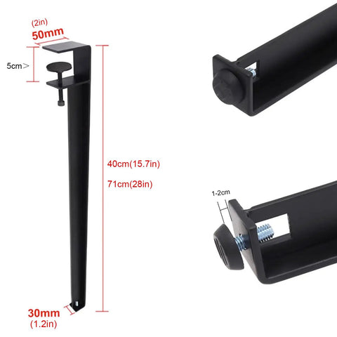 Adjustable Iron Table Legs For DIY Coffee And Dining Tables Dope Rust Resistant Finish Easy Install No Punching Design size details