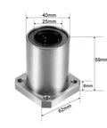 Beefy 25mm Flange Linear Bearing 5 Pack For CNC And 3D Printer Rods, Long-Lasting Wear-Resistant Parts With Heavy-Duty Load Capacity, Versatile For Textile, Food Packaging, Printing Machinery, And More. 25mm bearing steel flange linear bearing dimensions