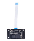 Barcode Scanner Module With Embedded USB Interface for access control, front view, circuit board and connection ribbon visible