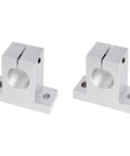 2 Pack SK25 Linear Motion Rod Supports For 25mm Shaft Aluminum Rail Guide Clamps With 6mm Mount Holes for CNC and 3D Printers