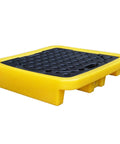 Leakproof Polyethylene Containment Pallet With Drain Outlet And Flat Top Grating For Oil And Liquid Storage, stackable platform