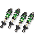 Mini Maxx Aluminum GTR Long Shocks Green Four Pack, PTFE Coated Bodies With Bigger Oil Capacity, TiN Shafts For Zero Stiction