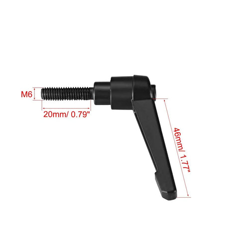 Kickass Clamping Lever Handles 5 Pack M6 X 20mm Metric Black Oxide Carbon Steel Ratchet Knobs Locking Levers Fast Secure Grip Perfect For Tough Shop Jobs And Quick Gear Swaps Anywhere