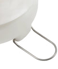 Close-up of Must-Have 15L Oil Extractor Pump, showing the white tank with metal handle for easy transport and use.