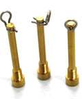 Six Pack Caliper Cotter Pin Set For Bicycle Disc Brakes Replacement Clips Snap Rings Springs Stainless Steel Durable Fit Shimano Zee XT SLX XTR Formula Mega Brakes Pads Axle Bolts, gold color