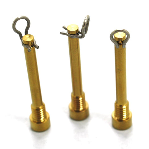 Six Pack Caliper Cotter Pin Set For Bicycle Disc Brakes Replacement Clips Snap Rings Springs Stainless Steel Durable Fit Shimano Zee XT SLX XTR Formula Mega Brakes Pads Axle Bolts, gold color