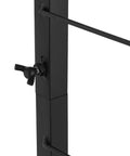 Close-up of Heavy Duty Vinyl Roll Floor Storage Rack and Paper Organizer showing sturdy black steel construction and locking mechanism.