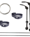 Accessories for 700C Road Bike Wheelset With 30mm Aluminum Rim, including quick release skewer, rim tape, and spacers.