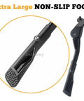 Extra large non-slip foot of Rear Mount Bike Kickstand Built Tough With Adjustable Aluminum Alloy Fits 24 To 29 Inch Electric And Mountain Bikes 40mm Hole Spacing Heavy Duty Stand For Adults Easy Install Sturdy Long Lasting Kickstand For Daily Rides