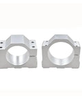 Heavy Duty CNC Spindle Clamp Made From Machined Aluminum Fits 45 52 55 Or 65Mm Round Motor Housing showing two clamps.