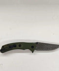 Damascus Folding Knife With Super Sharp 3.26 Inch Blade And Tough G10 Handle Liner Lock Edc For Hiking Camping Survival Fishing Outdoor Adventures By Men And Women Green
