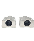 Pro Grade 2pcs SC10UU Linear Motion Ball Bearing Slide Block Bushing with smooth gliding surface and sealed housing.