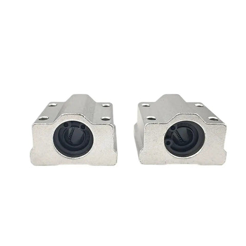 Pro Grade 2pcs SC10UU Linear Motion Ball Bearing Slide Block Bushing with smooth gliding surface and sealed housing.