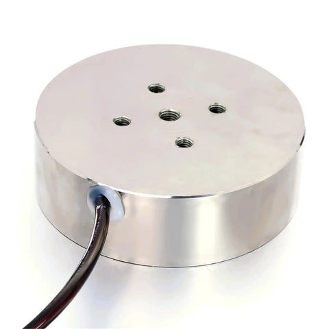 Heavy Duty Rock Solid 3000kg Lifting Electromagnet Holds Fast For Steel Scrap with connectors on the side.