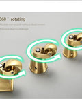 Heavy Duty Universal Caster Wheels For Furniture Cabinet With 360 Degree Swivel Solid Brass Anti Oxidation Finish showcasing rotating wheels