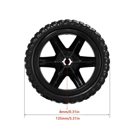 Two Pack 5 Inch Diameter Rubber Foam Shopping Cart Wheels Replacement For Grocery Carts Folding Trolleys Rolling Bags