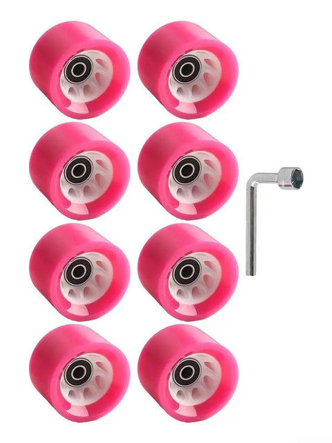 8 Pack Indoor Quad Roller Skate Wheels For Derby Speed Artistic Rink And Rhythm Skates With PU Wear Resistant Construction
