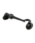 Super Sturdy Hefty Swivel Cabinet Latch Lock Made From Dense Wrought Iron With A Sleek Black Coating 4.5 Inch detail view