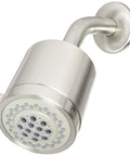 French Tub And Shower Faucet With Nuwave Handle In Brushed Nickel, Wall Mount Design, Solid Brass And ABS Construction, Shower Head