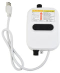 Instant Tankless Electric Water Heater 3500W With Lcd Display Compact Quick Heat Shower Tap For Bathroom And Kitchen No Sweat Ready In A Snap Hassle Free Flow Control, top view with power cord.