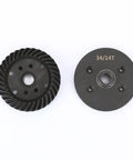 Two Piece 34T Main Differential Helical Gear And 14T Input Gear Set For Arrma 1/10 Scale RC Cars displayed on white background