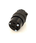 20 Pack Rubber Straight Blade Cord Connectors 15 Amp 125 Volt Rough Use For Indoor And Outdoor Wiring Black 3 Wire 2 Pole