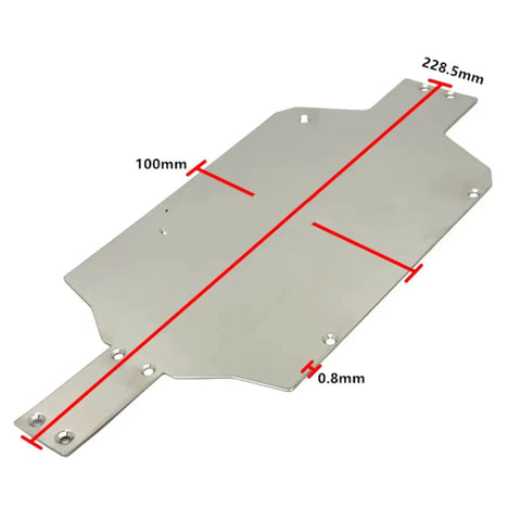 Beefed Up Stainless Steel RC Frame Chassis Skid Plate Upgrade for One Four Scale MJX Models 14301 14302 14303 14304