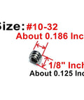 Durable 50 Piece 10-32 x 1/8 Inch Hex Socket Set Screws in 304 Stainless Steel with 3/32 Inch Allen Wrench ZDingTech Grub Screws Kit