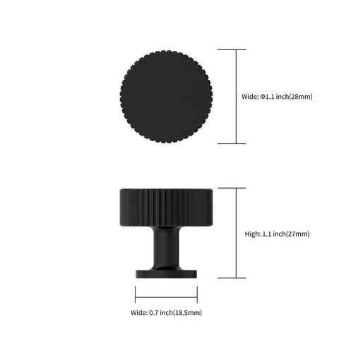10 Pack Matte Black Kitchen Cabinet Knobs For Cabinets And Drawers, Dope Modern Hardware Upgrade, Easy Install, Durable Pull Handles For Kitchen And Bathroom Renovations; 1.1in zinc alloy knob