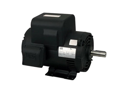 200V 208V 5HP Air Compressor Electric Motor 184T Frame 1750 RPM 1 Phase Replacement, Workhorse Shop Ready Heavy Duty Motor
