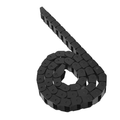 1M Black Nylon Cable Drag Chain With 10x15mm Inner Size Wire Carrier Chain Built Tough Reinforced PA66 Energy Chain