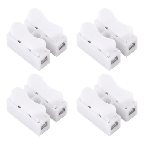 2 Pin Wire Connectors Set With 100 Pcs Spring Terminal Cable Clamps Quick Connectors For LED Strip Light Wiring Durable