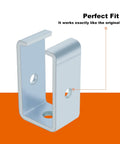 Heavy Duty Intermediate Support Hanger Bracket For 1-5/8 Inch Strut Channel, Hot Dip Galvanized Steel, side view with holes