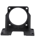 Heavy Duty Gear Motor Mounting Bracket For 110V 180W Through 370W Single Phase Motors Aluminum Alloy Black Mount Triangular Reinforced Side Plates Great For DIY Projects Home Workshop Model Makers, front view