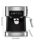 Professional Grade Semi Automatic Espresso Maker Featuring A Built In Conical Burr Grinder And High Pressure Steam Wand.