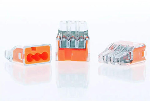 Push-In Wire Connectors Assorted Pack 2-Port 3-Port 4-Port 75 Pieces No-Twist Design For Quick Splices Solid Wire Capacity