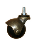 Premium Bronze Ball Caster Wheels 2 Inch Antique Gold Furniture Casters with M10 threading for smooth glide on furniture.