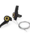 Pair Of Variable Speed Bicycle Shifters Shift Levers In Black And Silver Tone For Smooth Gear Changes On Road Mountain And Urban Bikes