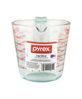 Prepware Glass Measuring Cup With Red Graphics, Clear, Non Porous Glass That Won't Stain Or Retain Odors, Microwave Safe, Oven Safe, And Dishwasher Safe, Great For Quick, Mess Free Kitchen Metrics, 2-cup clear glass measuring cup with red markings