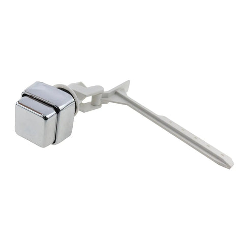 Push Button Toilet Flush Kit With Side Mount Handle Replacement, durable plastic trip lever for easy install and reliable flush.