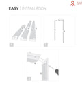 Installation guide for Two Door Double Swing French Interior Doors With Frosted Glass, Matte Black Finish, MDF Frame.