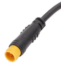 Close-up of Gear Sensor Cable With 1T2 Brake Splitter For Bafang Mid Mount Motor showing yellow connector tip.