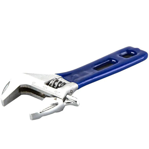 Wide Opening Stubby Adjustable Wrench Spanner With Short Handle 4 Inch Forged Chrome Vanadium Steel ANSI Certified Heavy Duty Pro Grade Built To Last Comfortable Grip For Tight Spaces And Everyday Home Or Shop Use