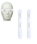 2 Pack Pupil Distance Ruler For Eye Measurement PD Gauge Tool Ophthalmic Meter For Prescription Eyeglasses, white PVC 17.6 cm ruler on head model