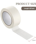 Wide General Purpose Masking Tape 2 Inch 55 Yard Beige White Painter Tape shown with product size label, length 55 yards.
